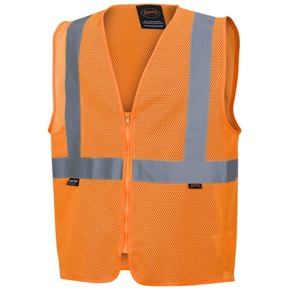 Pioneer Polyester Mesh Vest, Orange, Small V1025050U-S - main